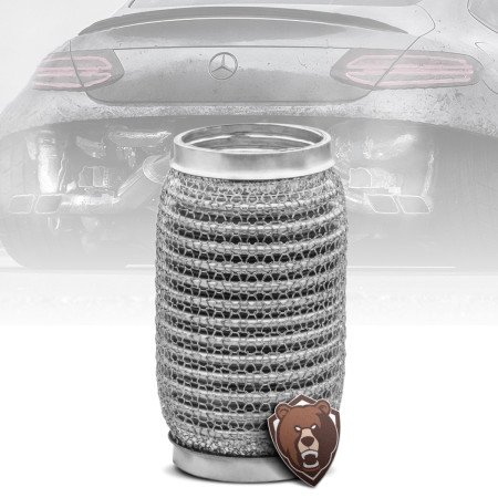 Flexível para escapamento em inox Bärenwald (2,5" x 15cm)