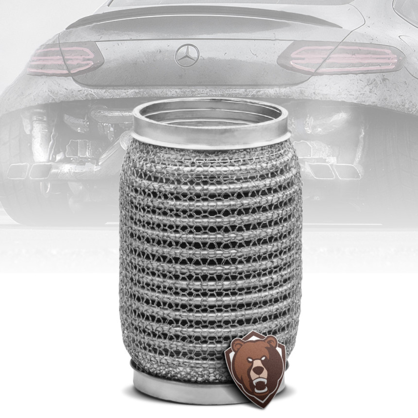 Flexível para escapamento em inox Bärenwald (3" x 15cm)