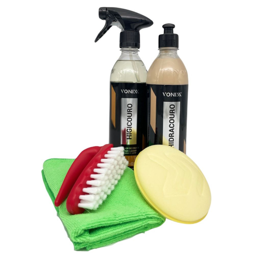 Kit de limpeza e hidratação de couro Vonixx