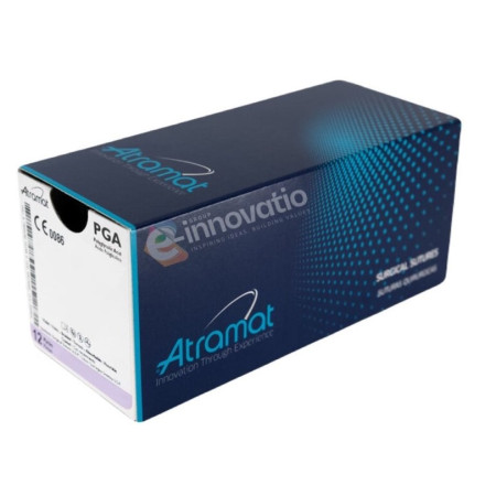 G4891-90H | Fio de sutura PGA 0 90CM AG48MM CILINDRICA ROBUSTA 1/2CIR COM 36 ENV | Atramat | (Equivalente Vicryl J370H)