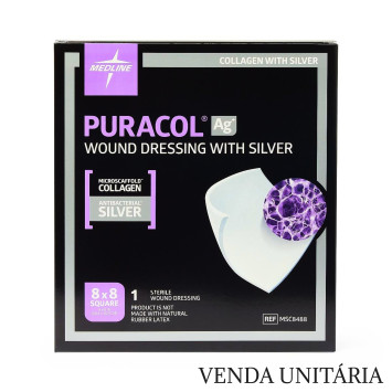 Curativo Puracol Ag - 20,3cm x 20,3cm - Medline - cod. MSC8488