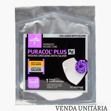 Curativo Puracol Plus Ag - 10,7cm x 11,4cm - Medline - cod. MSC8744EP