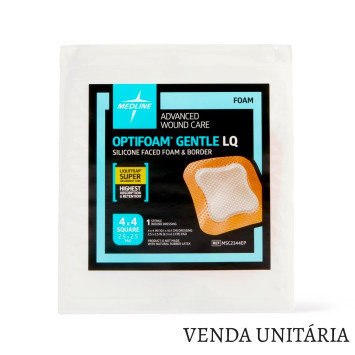 Curativo Optifoam Gentle Liquitrap - 10,1cm x 10,1cm - Medline - cod. MSC2344EP