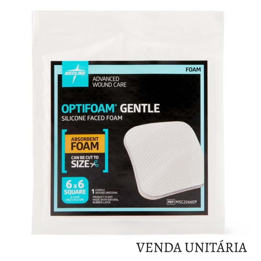 Curativo Optifoam Gentle - 15,2X15,2CM - Medline - cod.MSC2266EP
