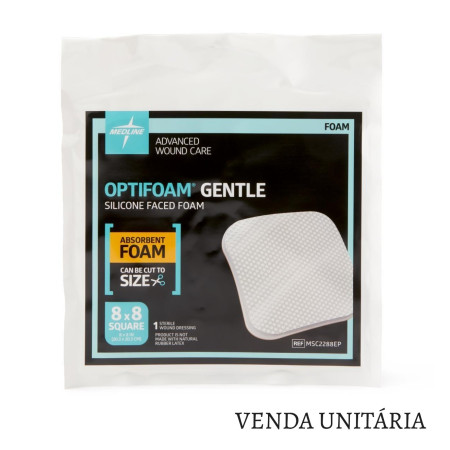 Curativo Optifoam Gentle - 20,3cm  x  20,3cm - Medline - cod.MSC2288EP