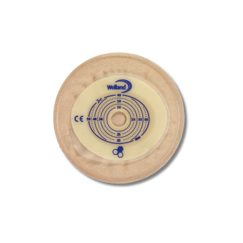 Stoma cap Aurum  - com Mel de Manuka | Sistema 1 Peça | Plana | Mini | 13mm (40x50mm) | Welland | XMHSS513