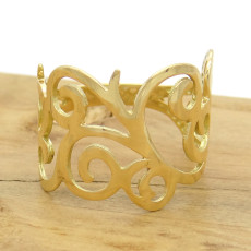 Anel  Vazado, em Ouro 18 Kilates