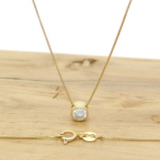 Ponto de Luz com Diamante de 20 Pontos, em Ouro Amarelo 18 Kilates