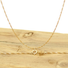 Corrente Malha Singapura de 45 cm, em Ouro Amarelo 18 Kilates