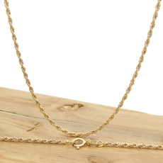 Corrente Malha Corda de 45 cm, em Ouro Amarelo 18 Kilates