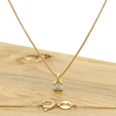 Ponto de Luz com Diamante de 5 Pontos ,em Ouro Amarelo 18 Kilates