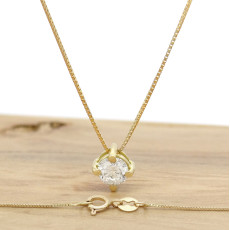 Ponto de Luz Cartier com Diamante de 20 Pontos, em Ouro Amarelo 18 Kilates