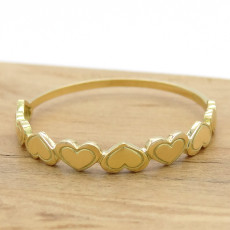 Anel com Corações, em Ouro Amarelo 18 Kilates