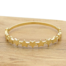 Anel com Estrelas, em Ouro Amarelo 18 Kilates