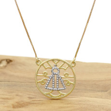 Pingente Nossa Senhora, em Ouro Amarelo 18 Kilates
