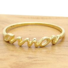 Anel Amor, em Ouro Amarelo 18 Kilates