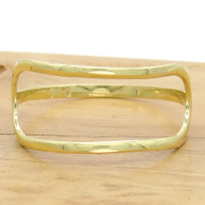 Anel Vazado, em Ouro Amarelo 18 Kilates