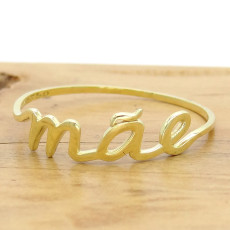 Anel Mãe, em Ouro Amarelo 18 Kilates