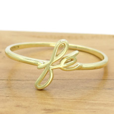 Anel Fé, em Ouro Amarelo 18 Kilates