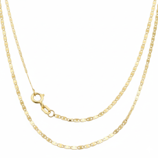 Corrente Malha Piastrine 70cm em Ouro Amarelo 18 Kilates