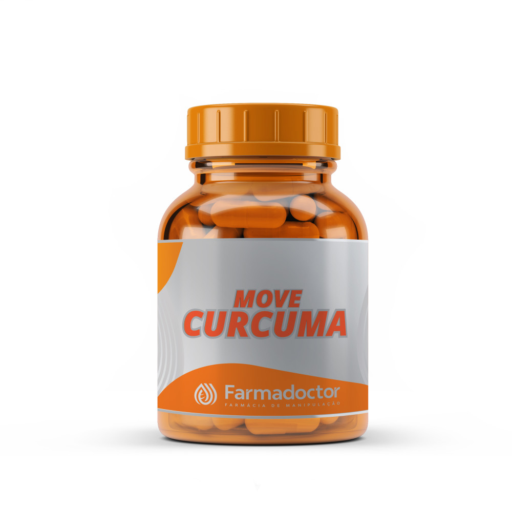 Move 100mg + Curcuma Longa 300mg - Potente Anti-inflamatório e Combate a Dor - 60 cápsulas