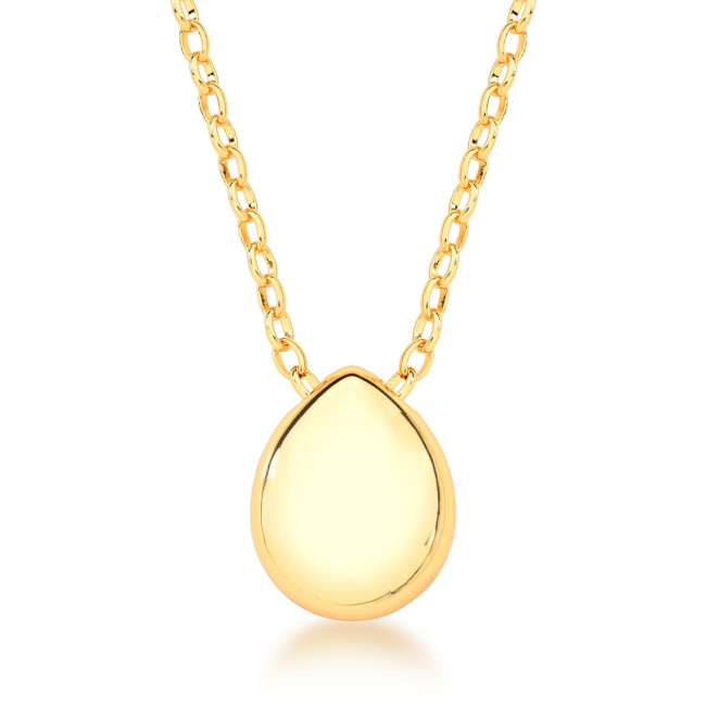 Colar Gota Liso Ouro