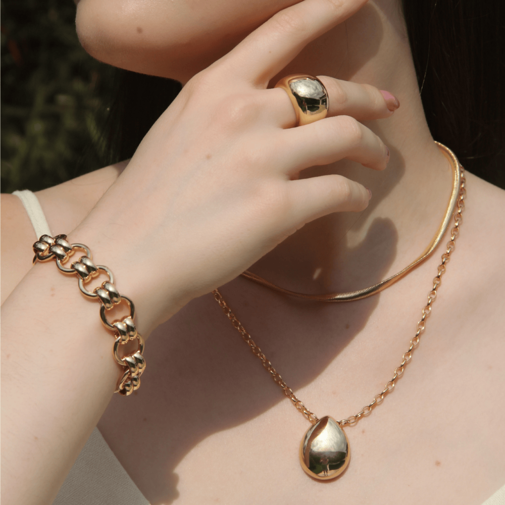 Colar Gota Liso Ouro