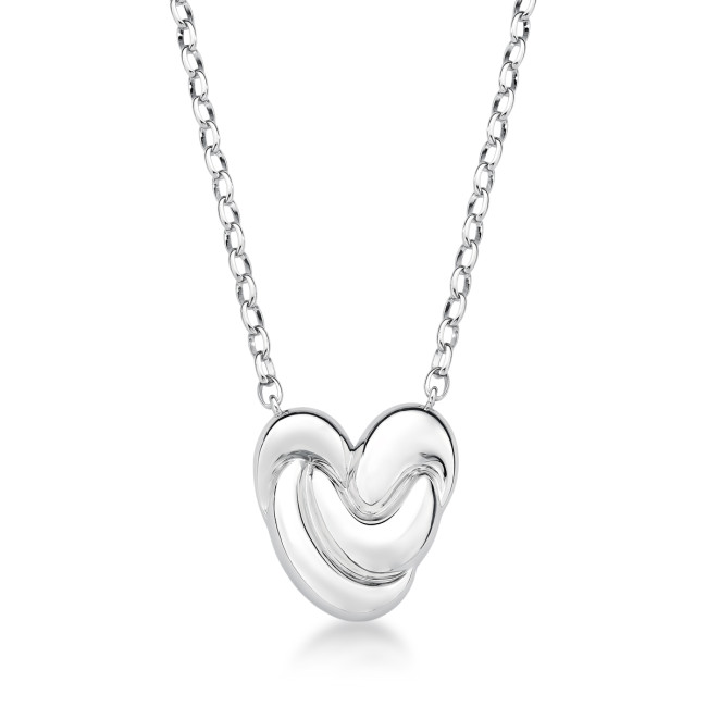 Colar Coração Nó Ródio