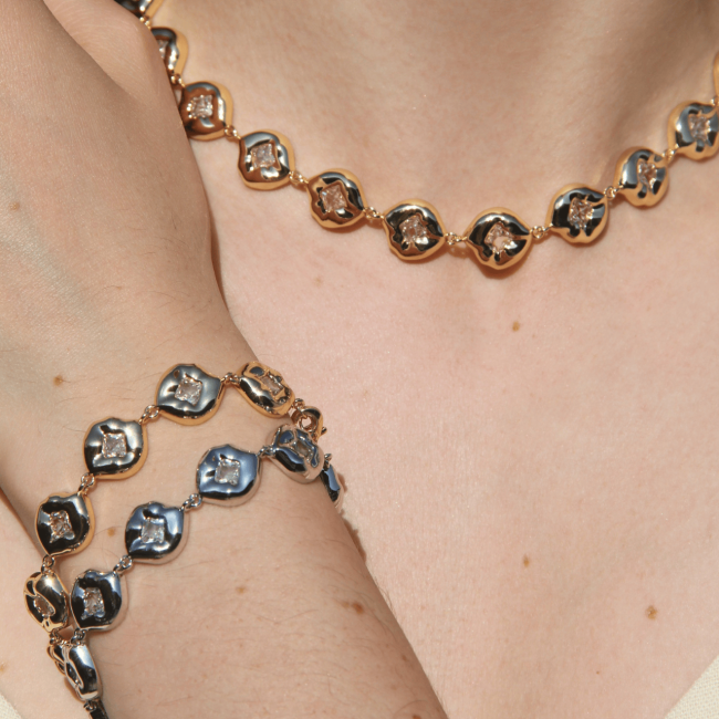 Pulseira Pedras Ouro