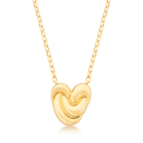 Colar Coração Nó Ouro