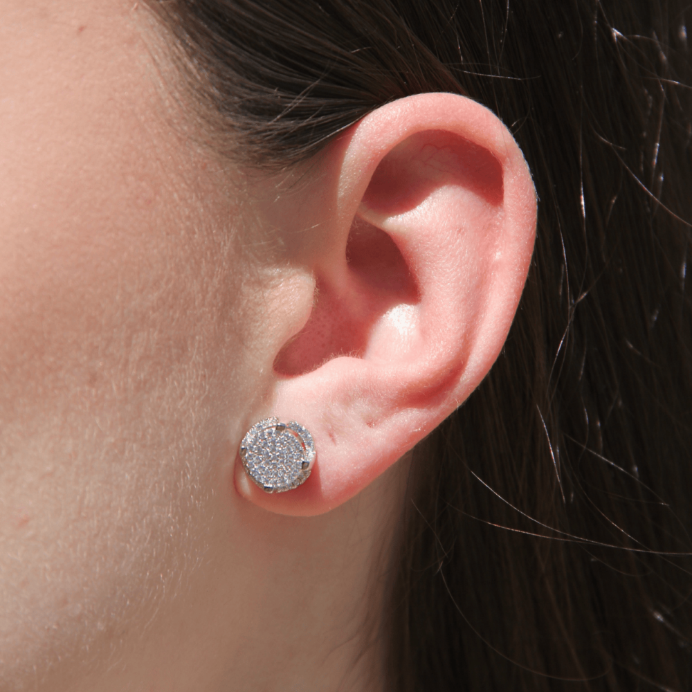 Brinco Redondo Zircônias Ródio M