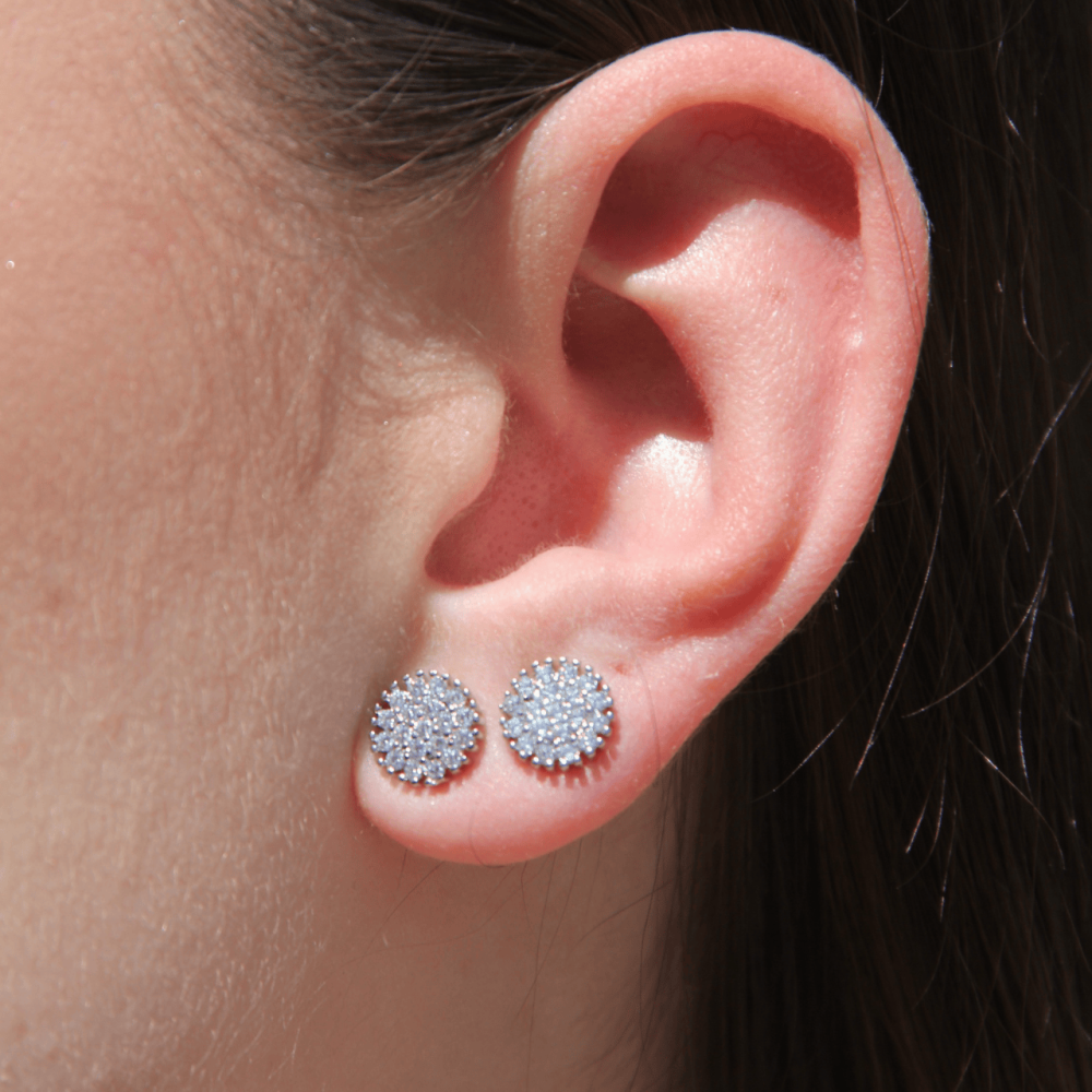 Brinco Redondo Zircônias Ródio P