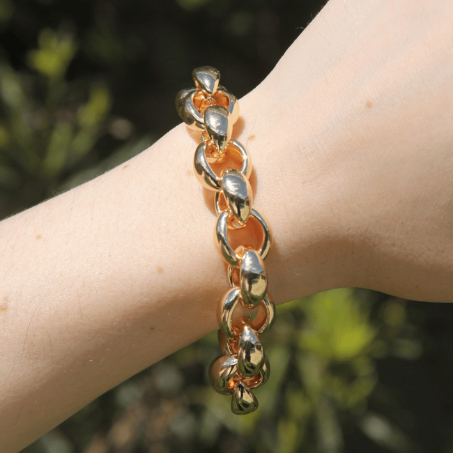 Pulseira Elos Redondos Ouro