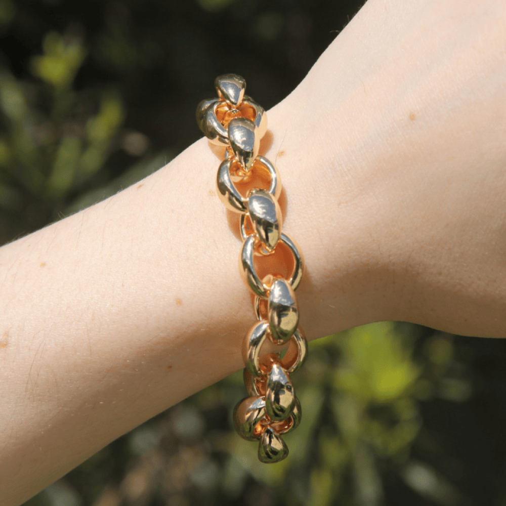 Pulseira Elos Redondos Ouro