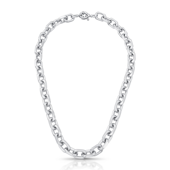 Corrente Elos Oval Ródio