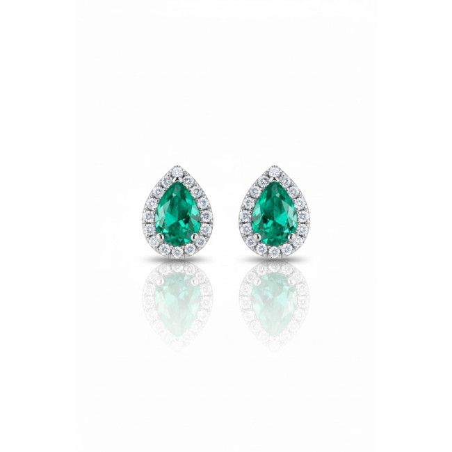 Brinco Gota Esmeralda