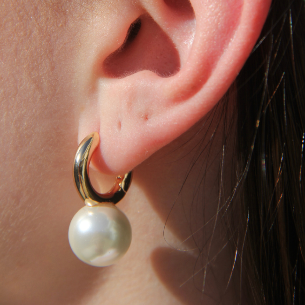 Brinco Argola Pérola