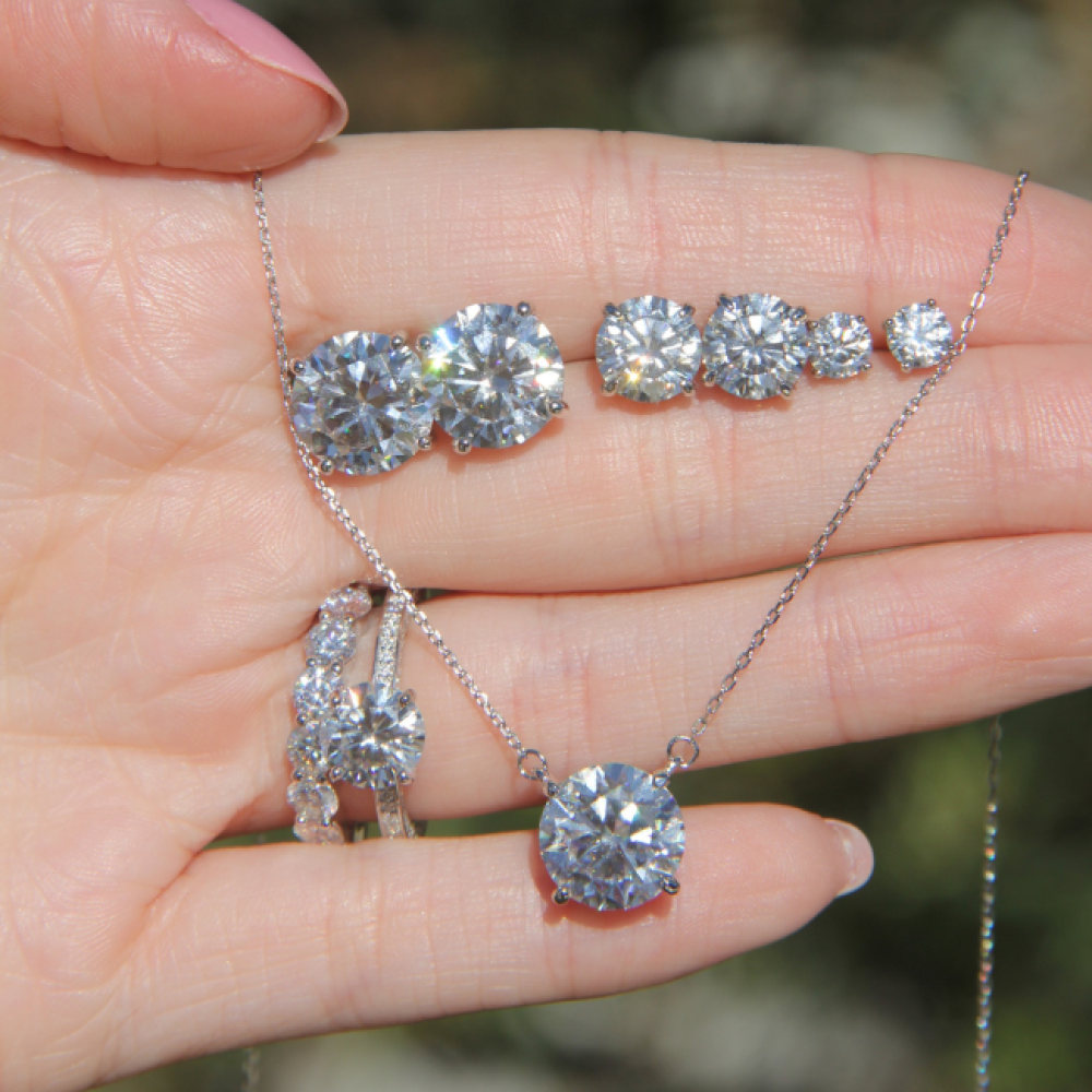 Colar Ponto de Luz Moissanite 11mm - 4,35ct