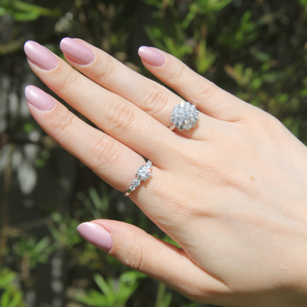 Anel Chuveirinho Moissanite 4mm - 0,79ct