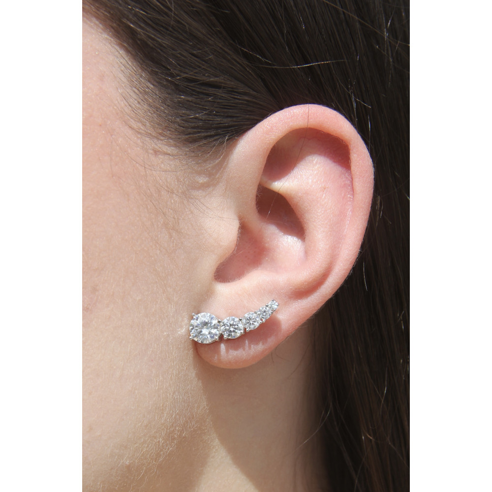Ear Cuff Moissanite 5mm - 4,16ct