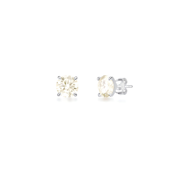 Brinco Ponto de Luz Moissanite 8mm - 2ct