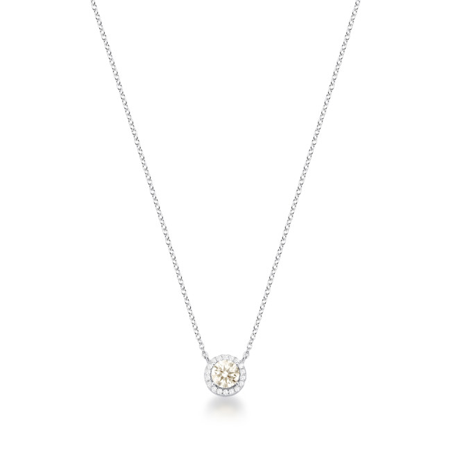 Colar Ponto de Luz Cravejado Moissanite 5mm - 0,5ct