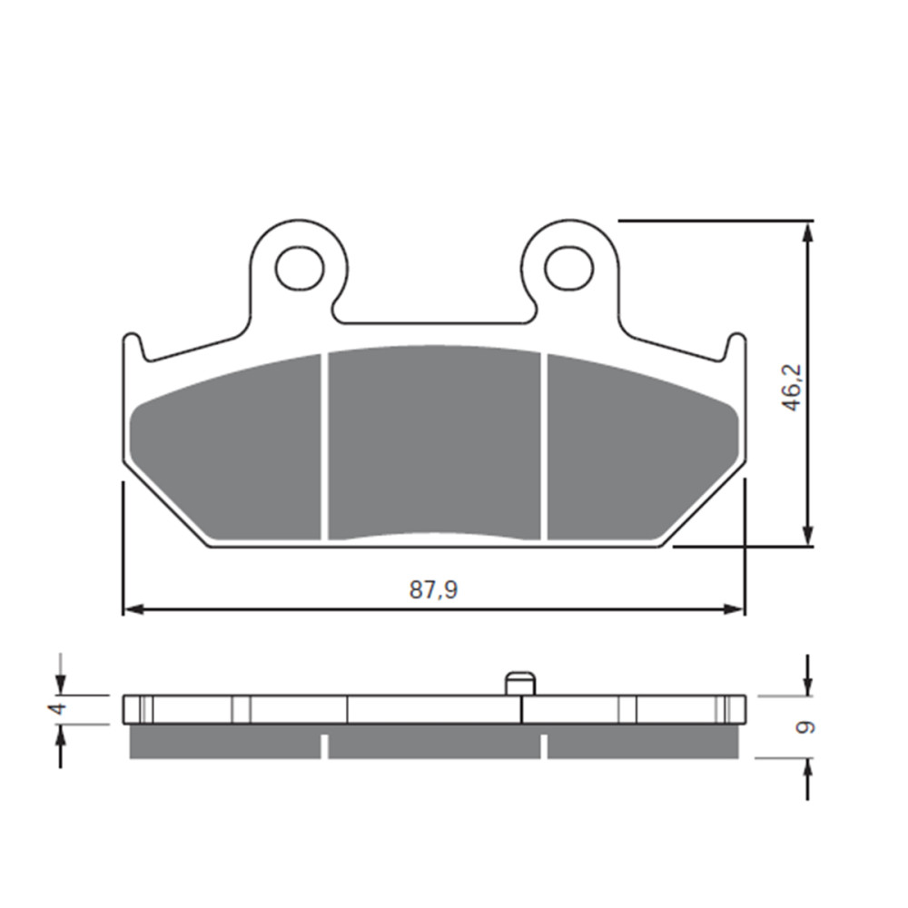 Pastilha de Freio Traseira Goldfren para Suzuki AN250 07/08 AN400 Burgman 07/15 AN650 Burgman 04/15 (T)
