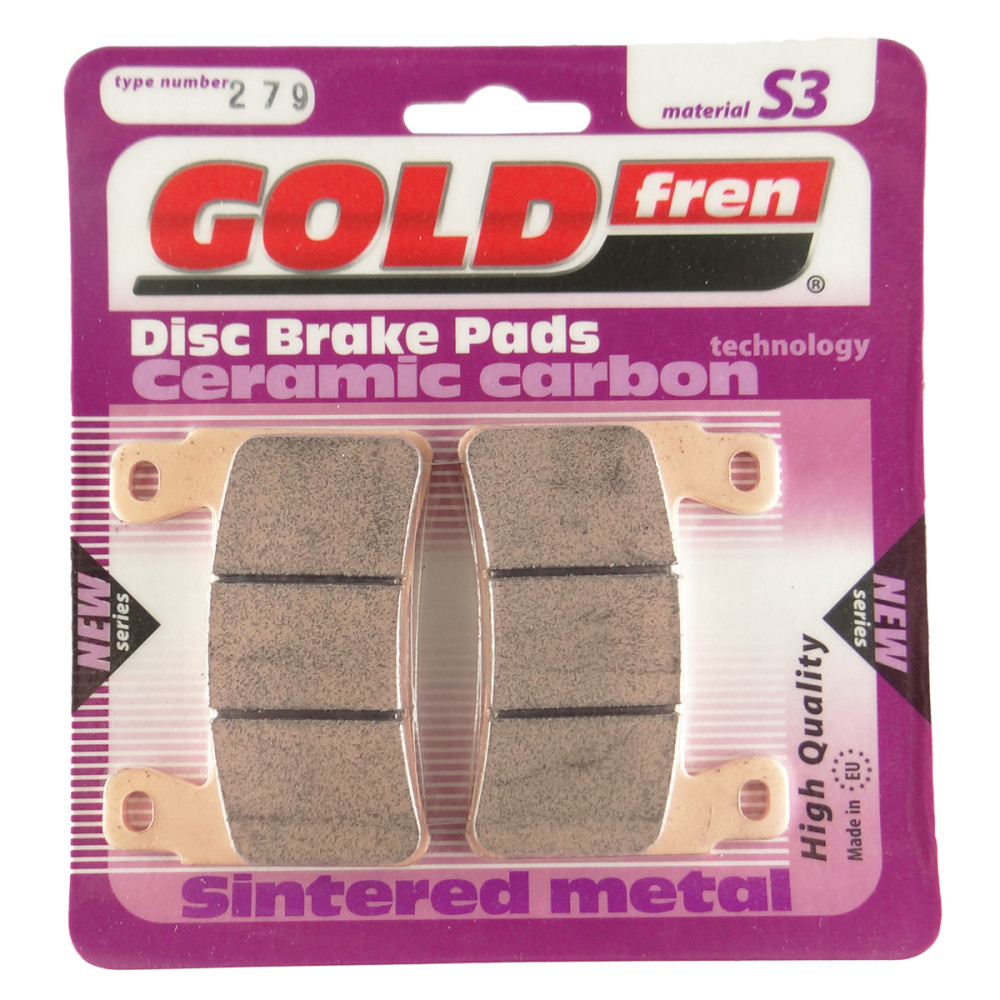 Pastilha de Freio Dianteira Goldfren para Honda CBR600 03/06 CB1100/1300 Harley Davidson XR1200 08/10 XR1200X 10/12 FXST/FLS/FXSB/FLSTF/FLSTFB/FLSTC/FLSS/FLSTFBS (9,2mm)