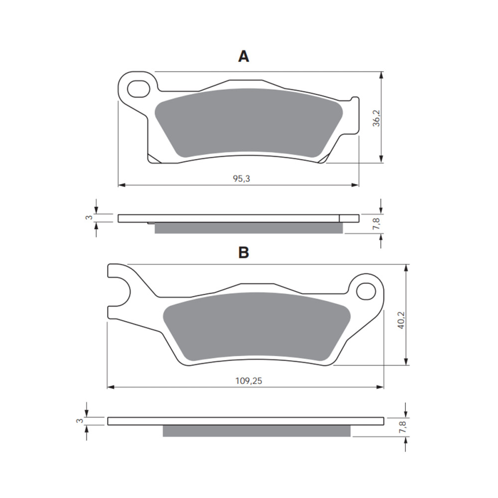 Pastilha de Freio Dianteira ou Traseira Goldfren para Can Am 500/650/800/1000 12/14