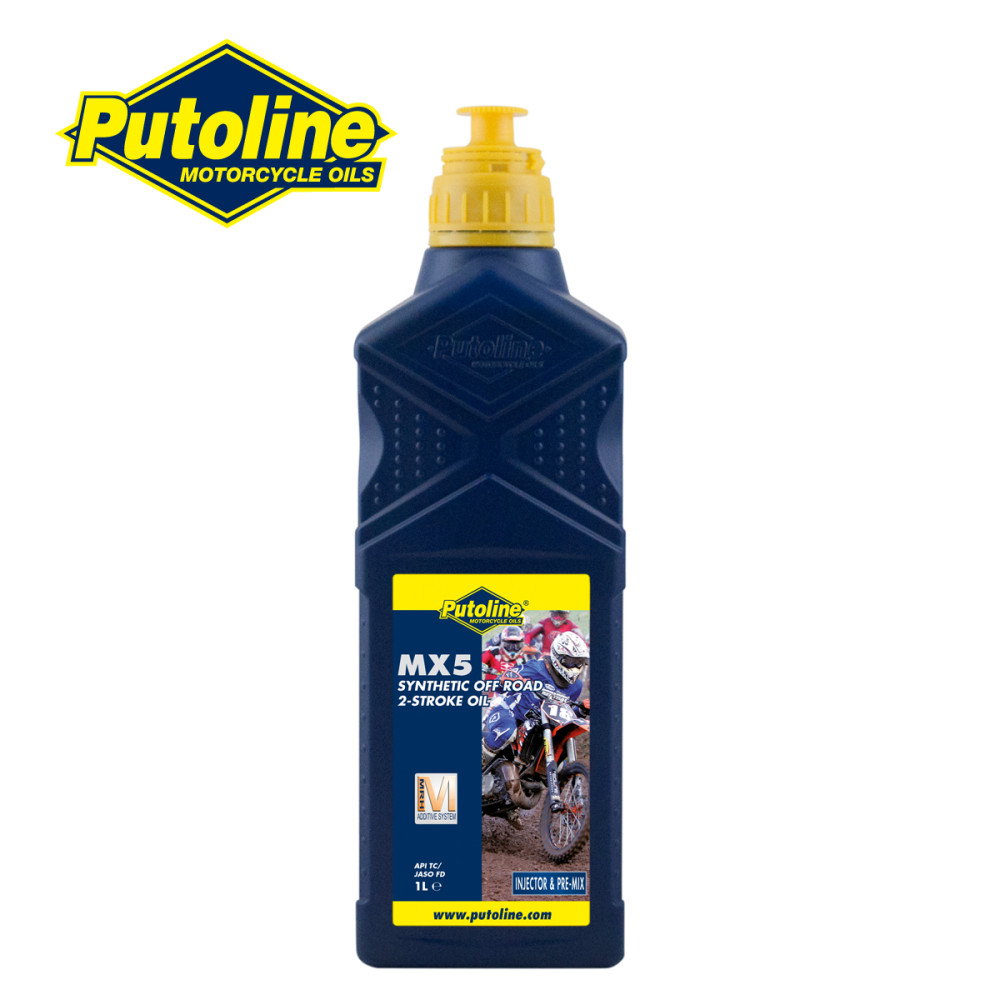 Óleo Putoline MX-5 Sintético para Motor 2T Off Road 1 Litro