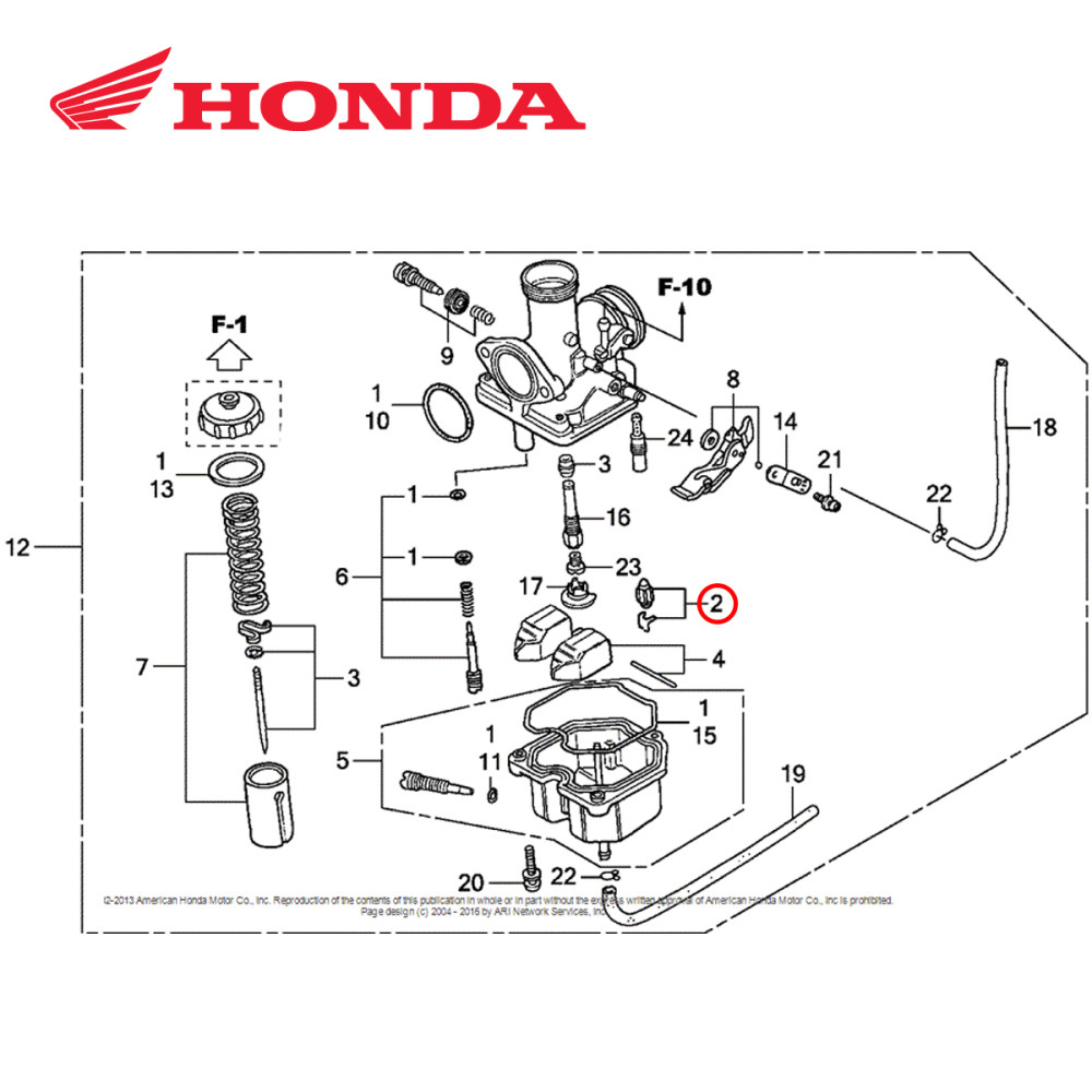 Agulha do Carburador Original Honda CRF 100 06/13