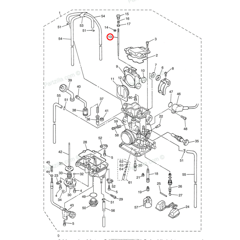 Agulha do Pistonete Original Yamaha YZF250 10/11 YZF50 03/04