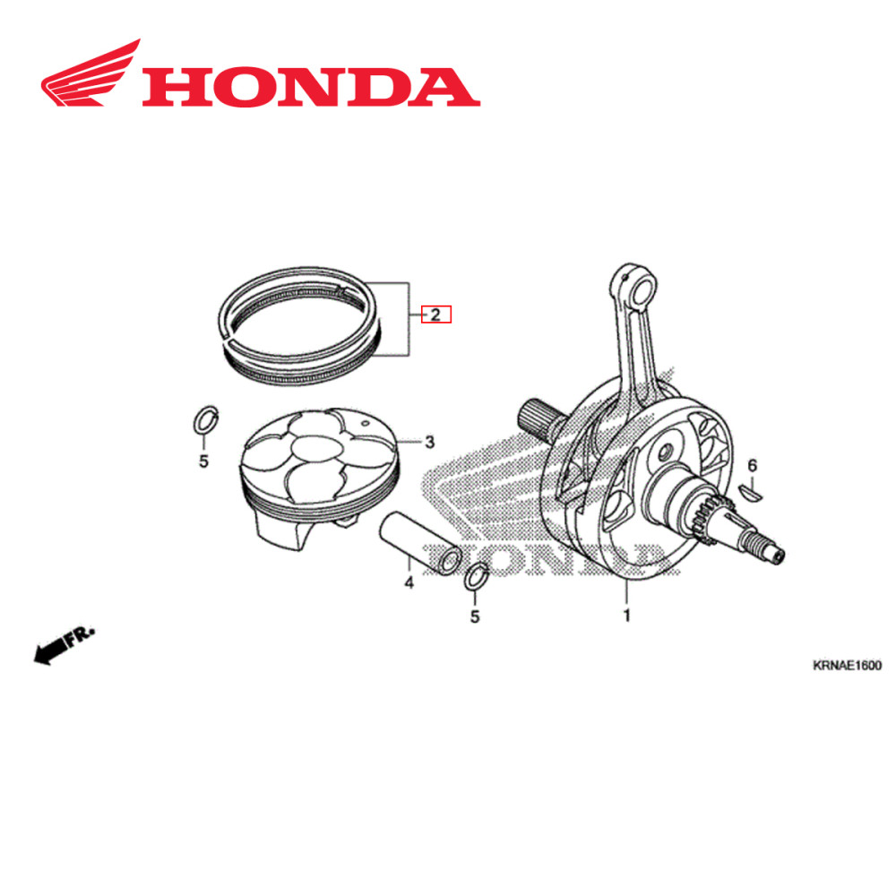 Anel do Pistão Original Honda para CRF250 10/17