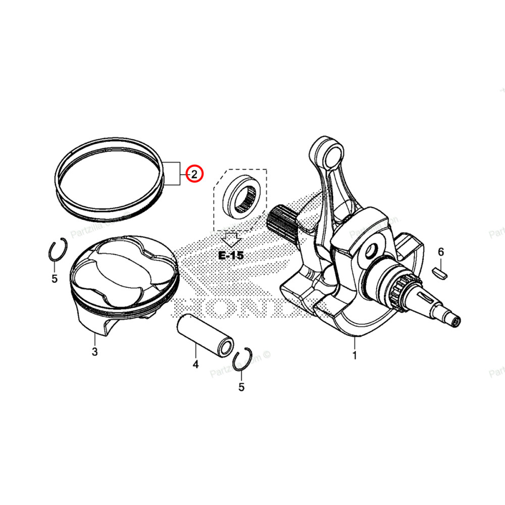 Anel do Pistão Original Honda CRF450 17/18